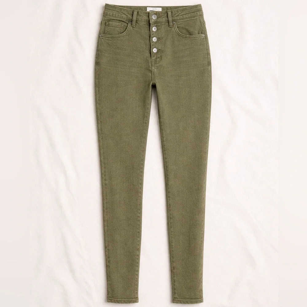 Madewell Olive High Rise Skinny Jeans Button Fly TENCEL Denim 27/26 - Picture 2 of 5
